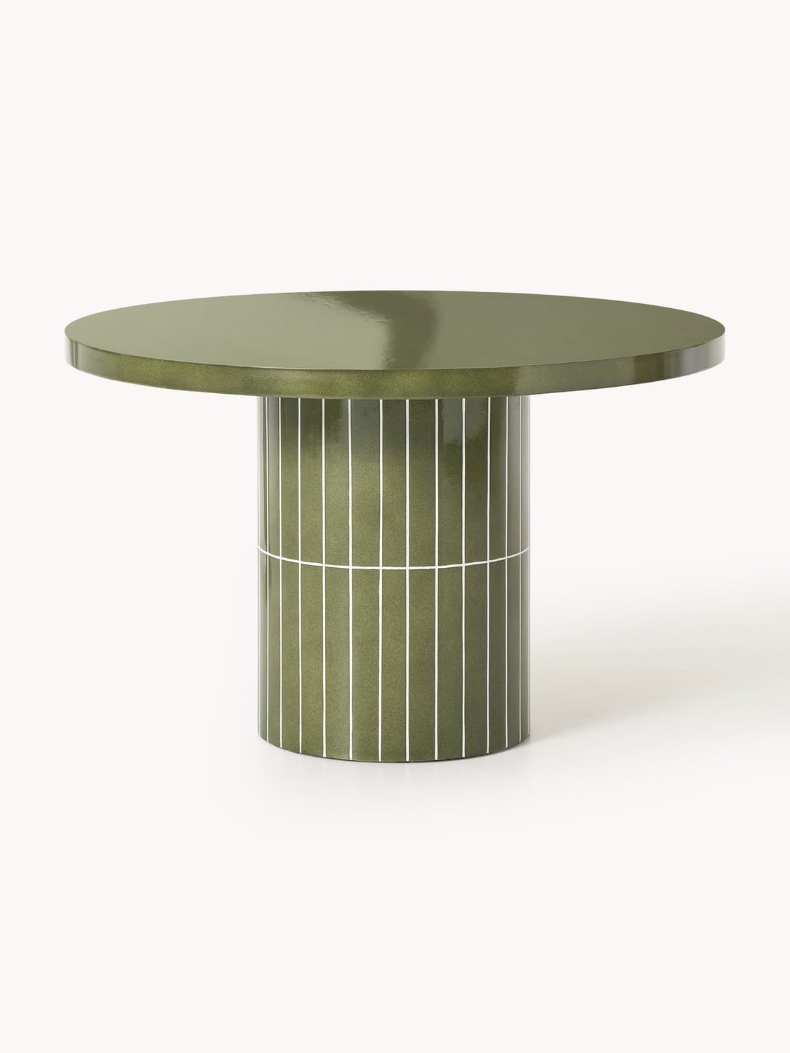Saya Round Garden Dining Table, Ø 120 cm — Taupe