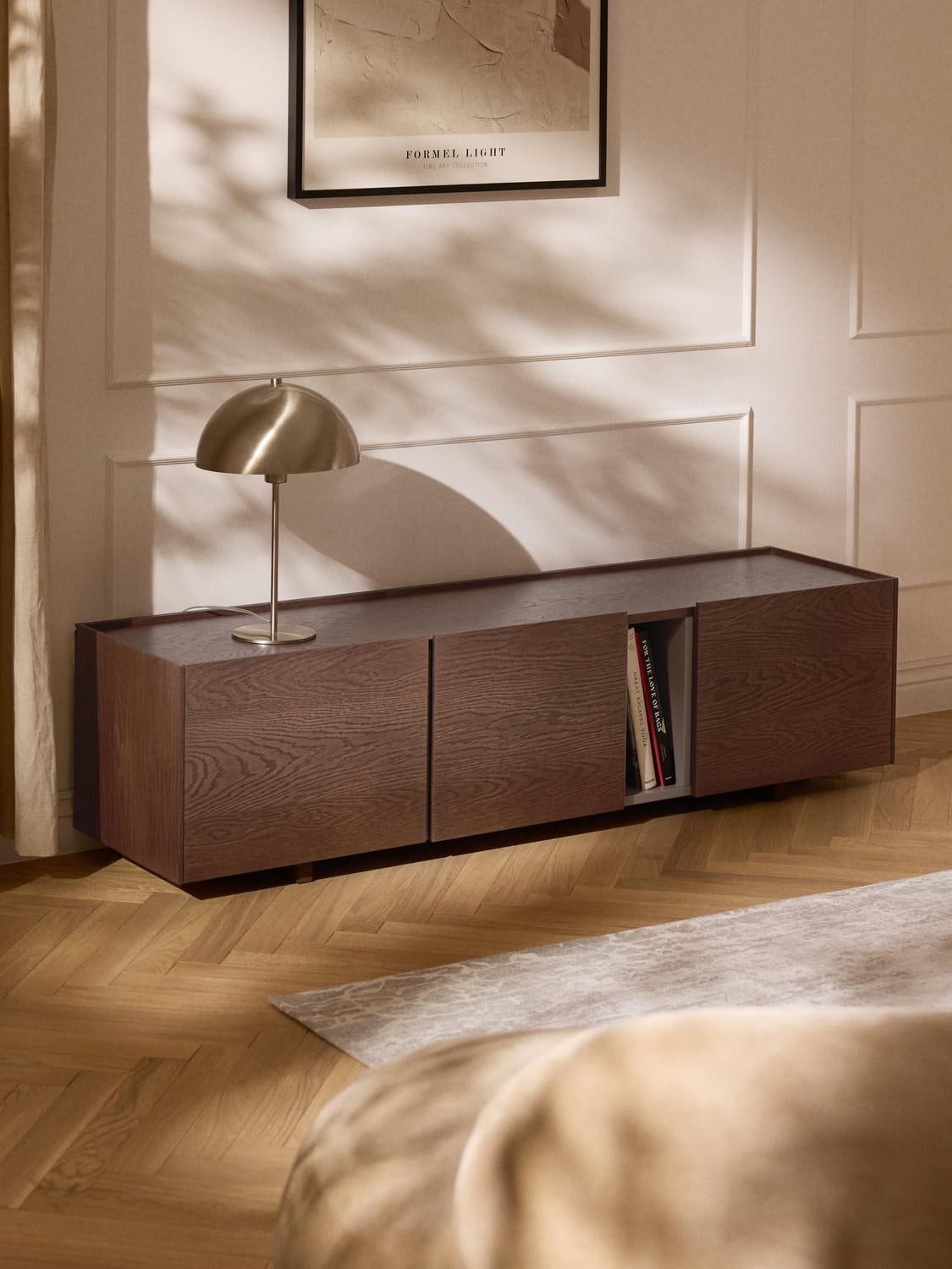 Larsen Wood-TV-Lowboard — Brown