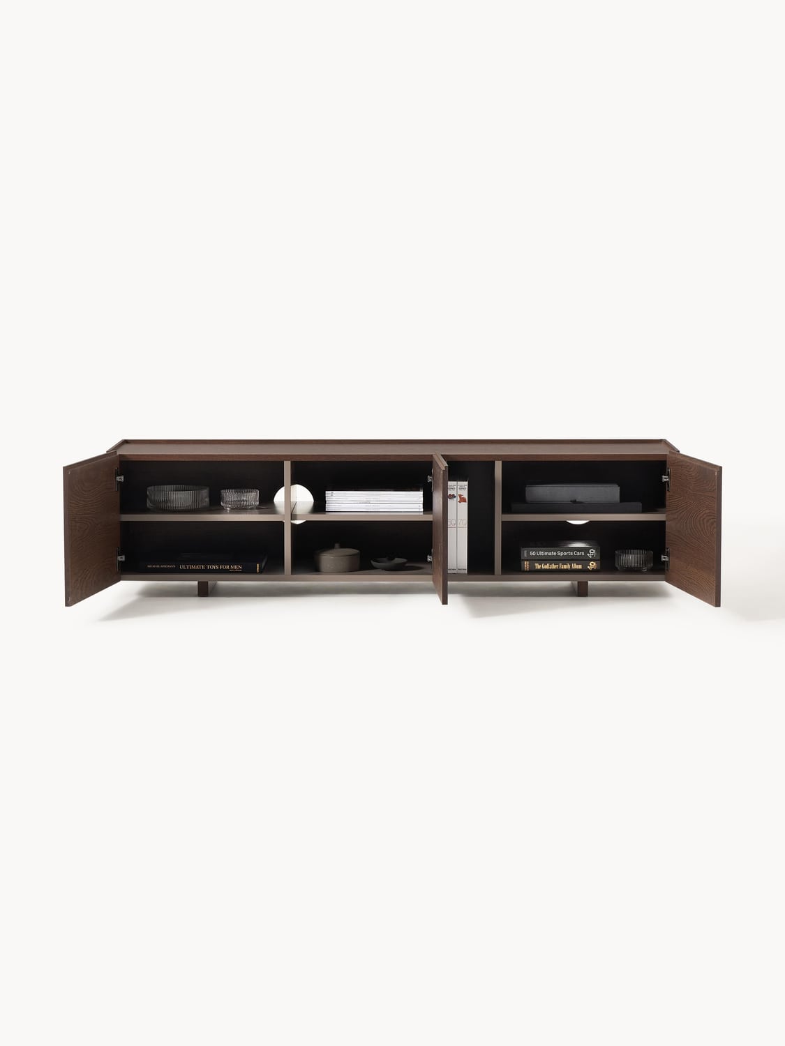 Larsen Wood-TV-Lowboard — Brown