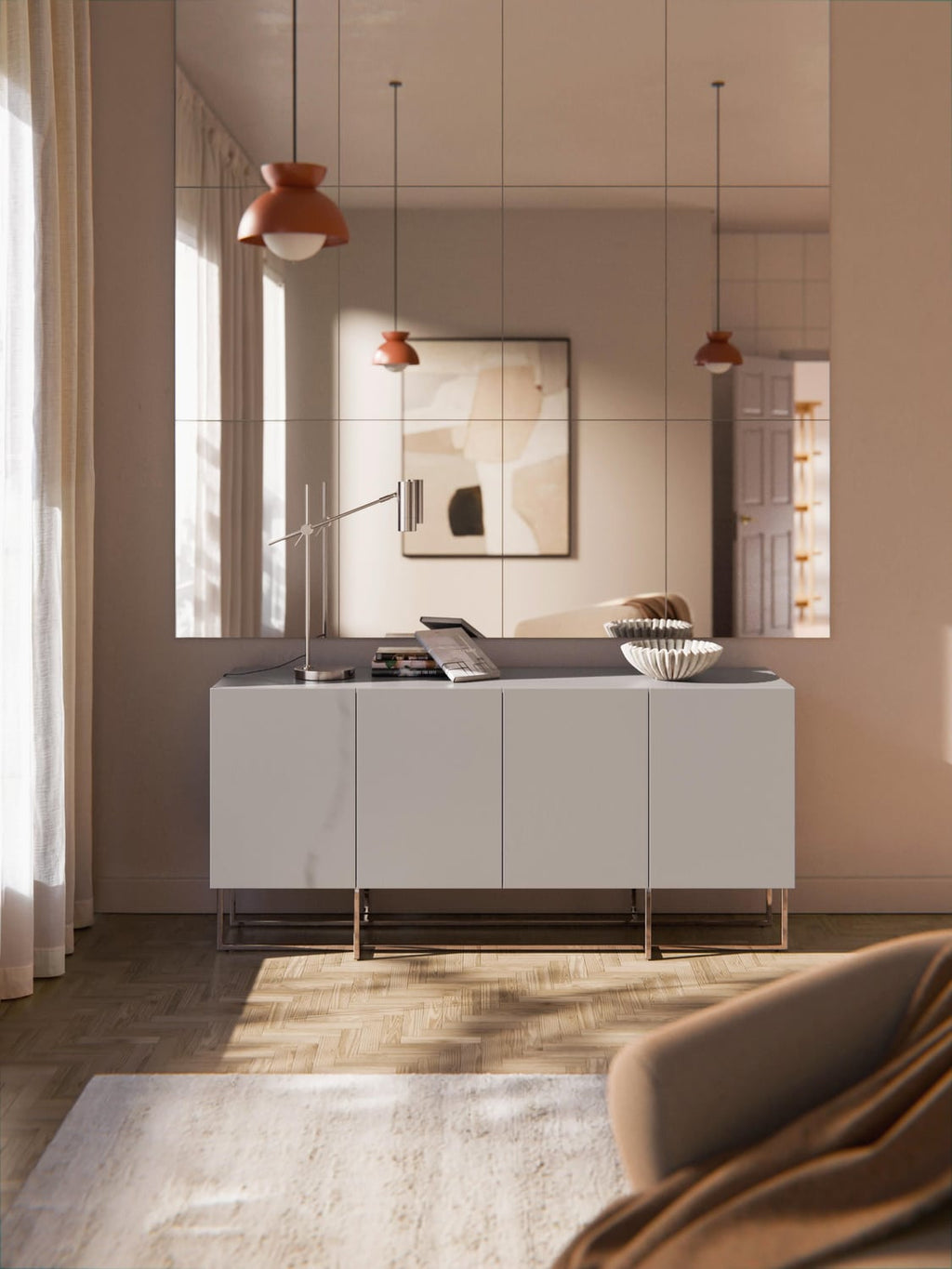 Joe Wooden Sideboard — Grey