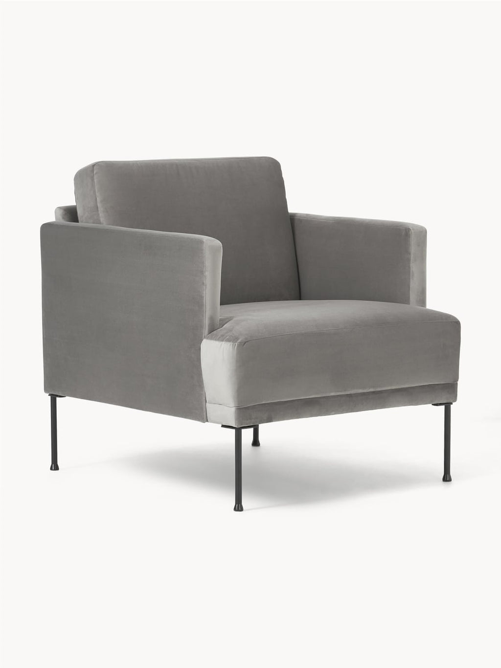 Fluente Velvet-Armchair — Taupe