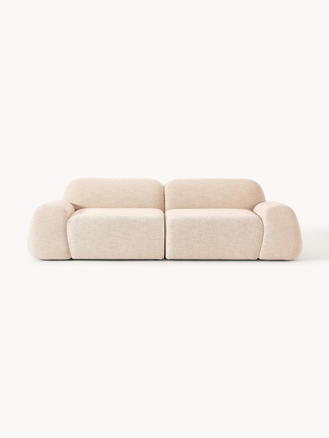 Wolke Modular Bouclé Sofa (3-seater) — Blush
