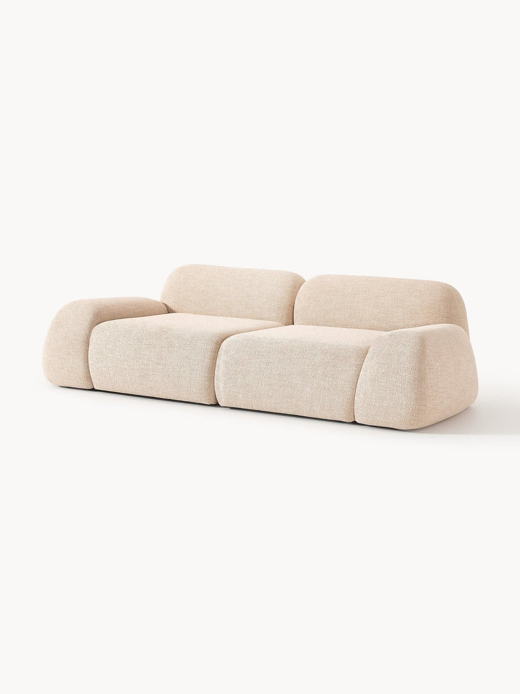 Wolke Modular Bouclé Sofa (3-seater) — Blush