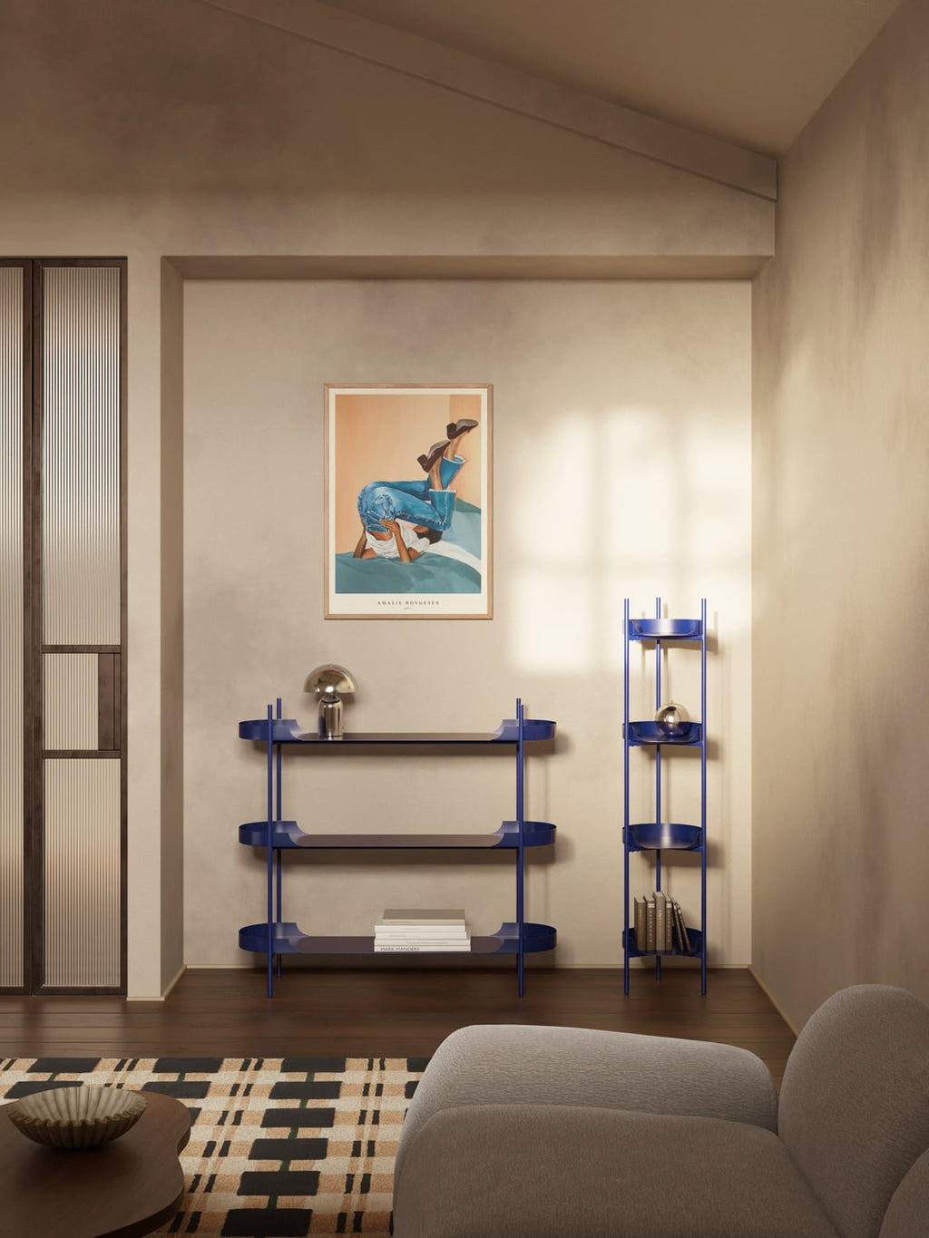 Taru Metal-Shelving Unit — Lilac