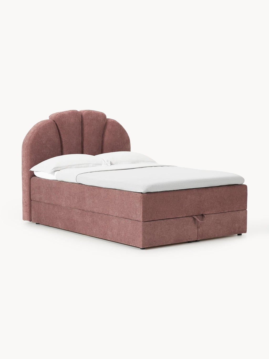 Romia Box-Spring Bed with Storage — Taupe