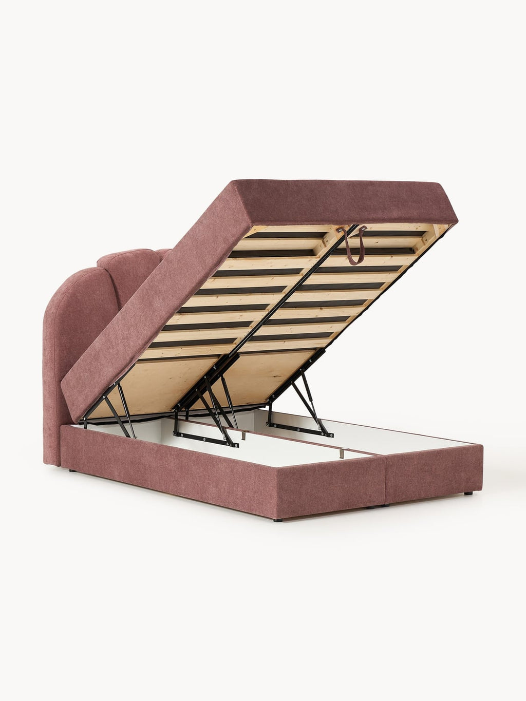 Romia Box-Spring Bed with Storage — Taupe