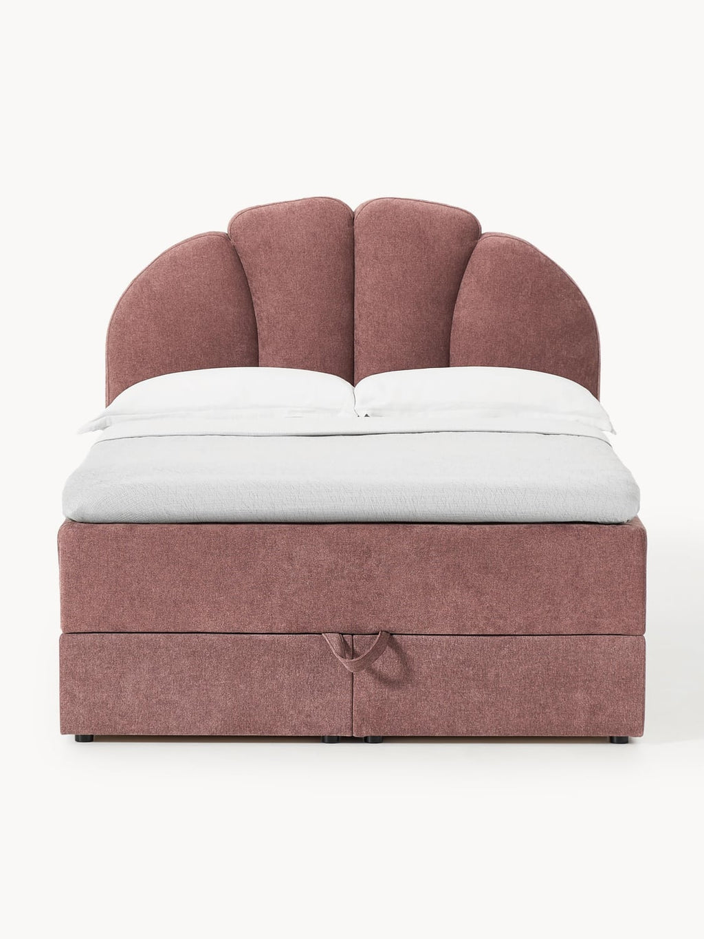 Romia Box-Spring Bed with Storage — Taupe