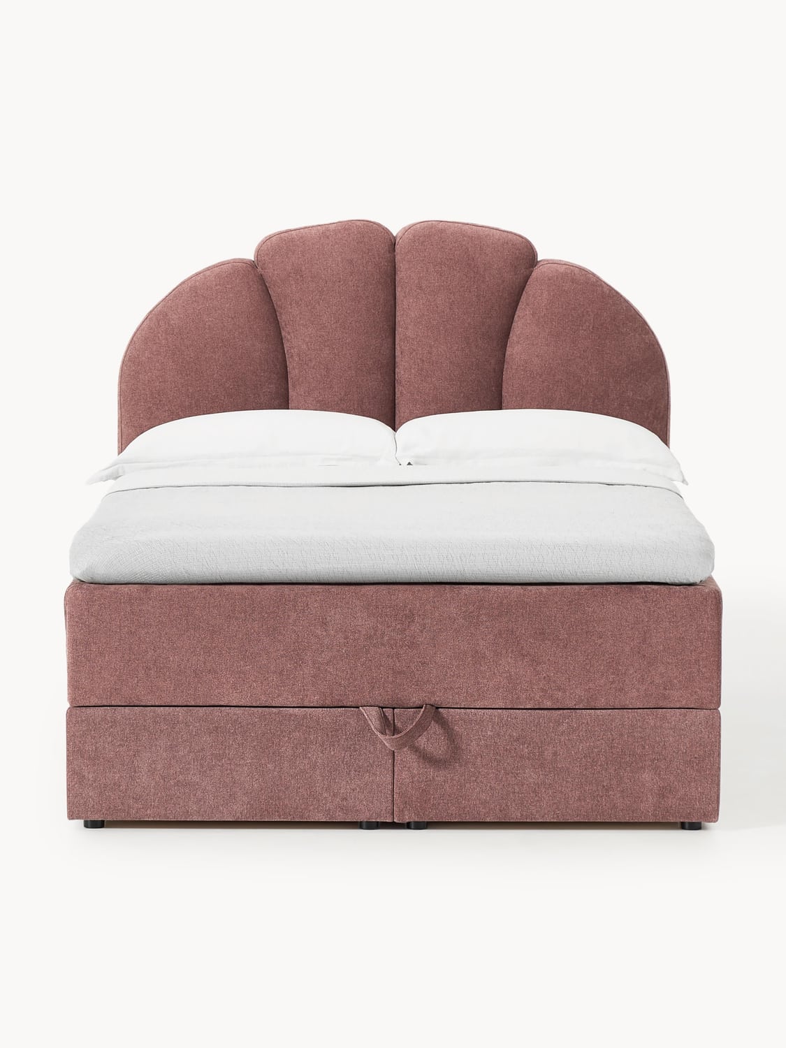 Romia Box-Spring Bed with Storage — Taupe