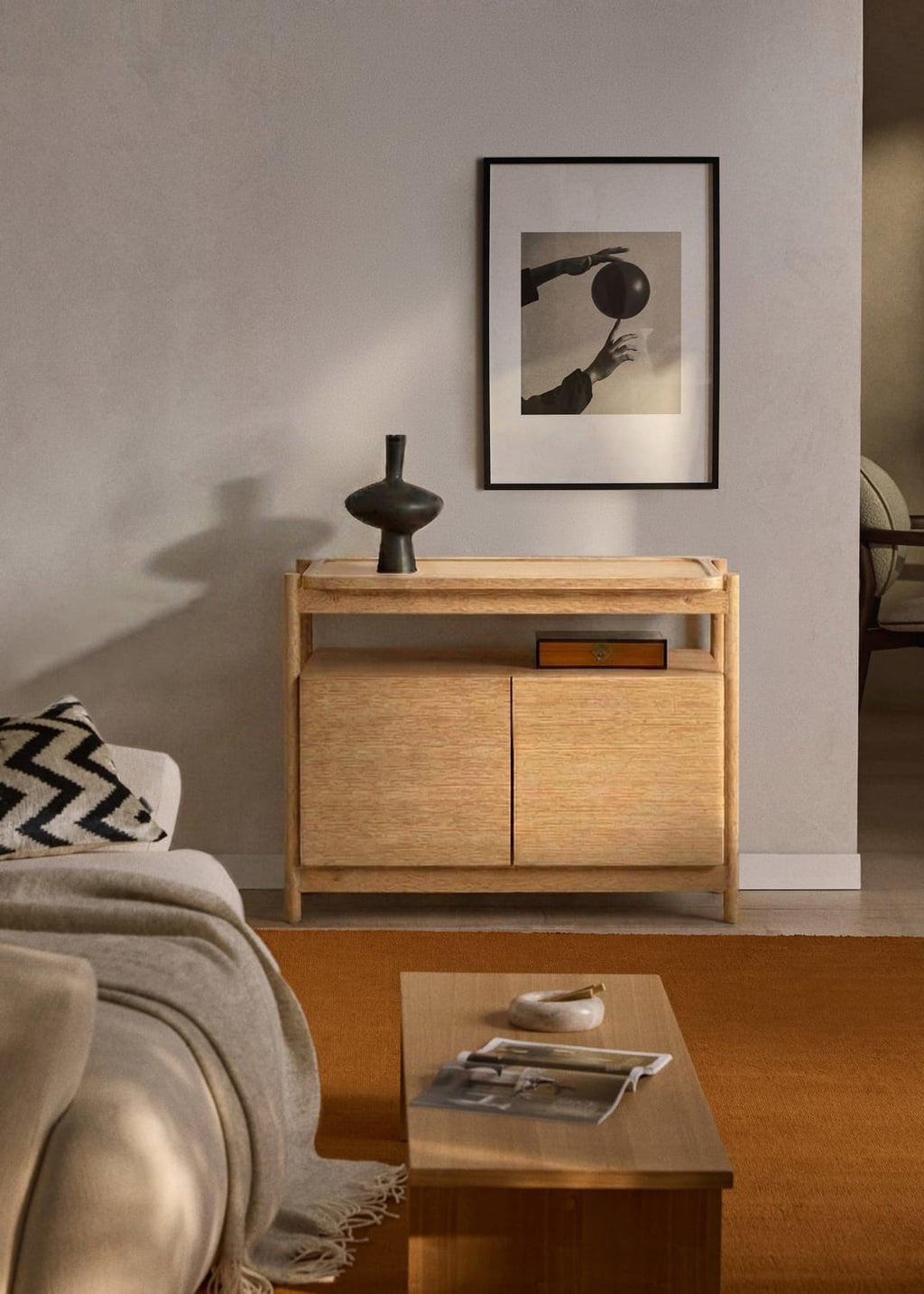 Libby Wooden Sideboard — Mustard