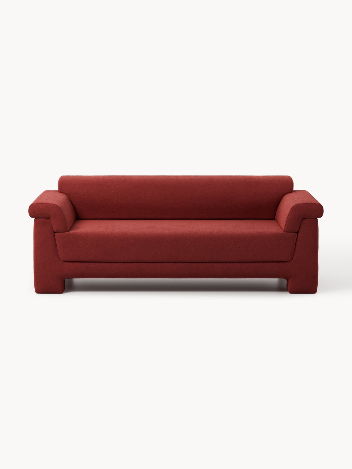 Atlas Bouclé Sofa (2-seater) — Burgundy