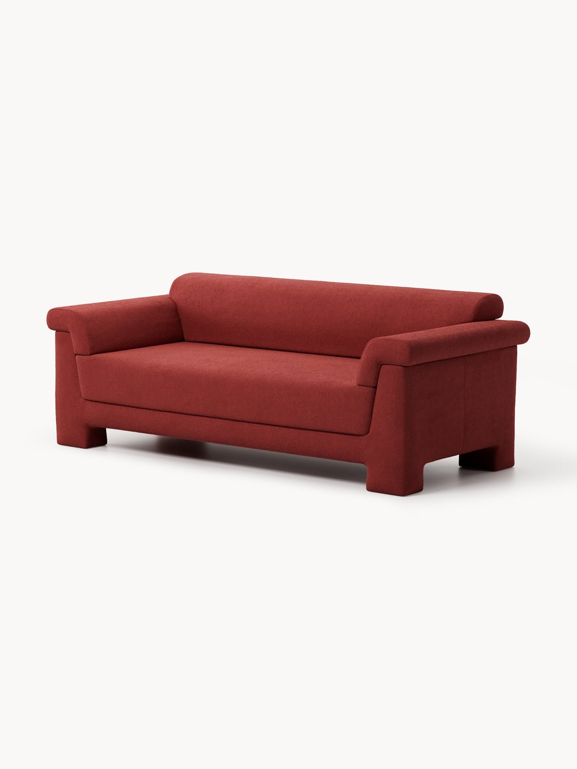 Atlas Bouclé Sofa (2-seater) — Burgundy