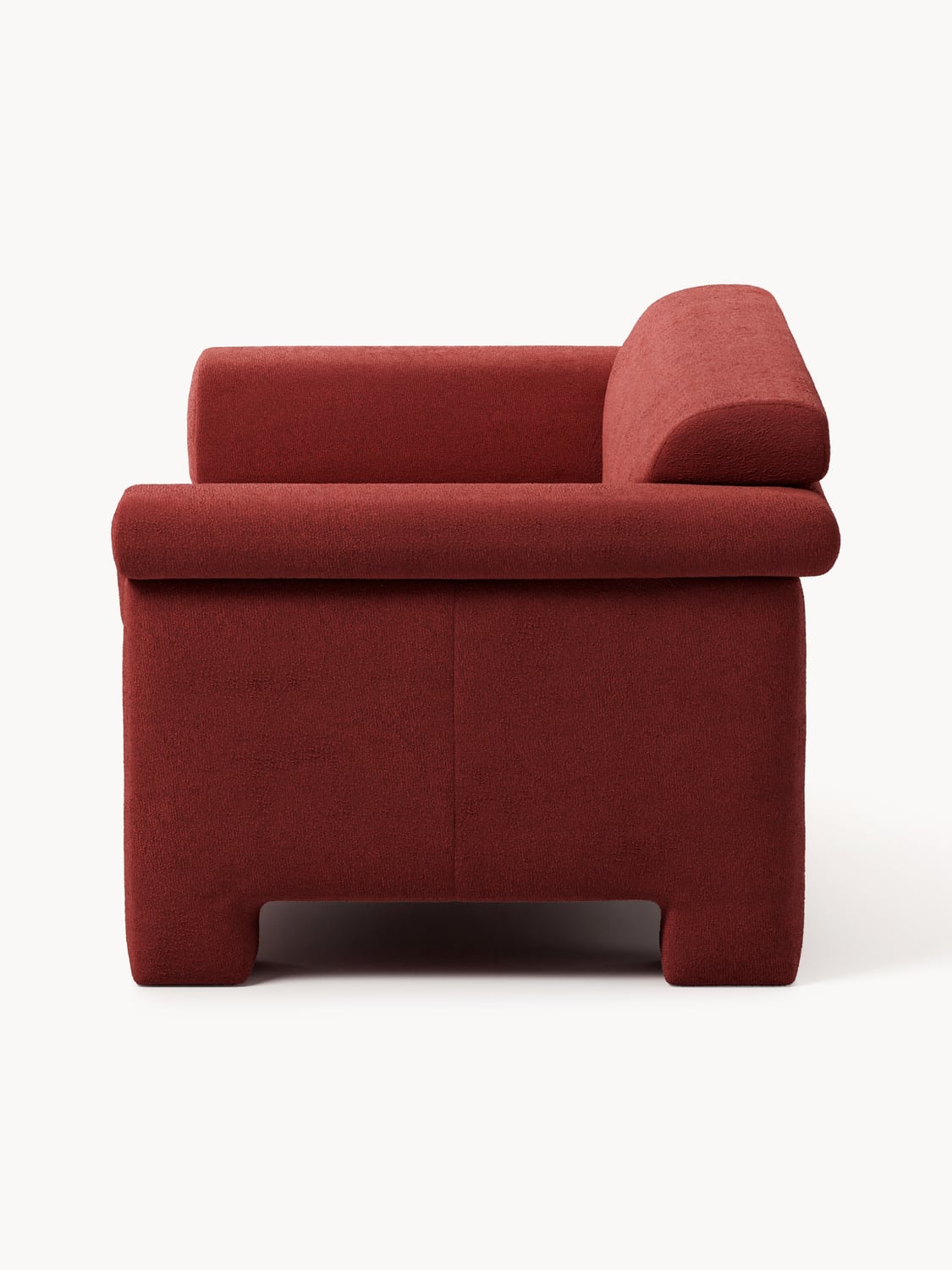 Atlas Bouclé Sofa (2-seater) — Burgundy