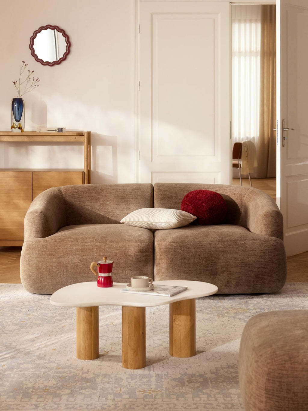 Sofia Modular Sofa (2-seater) — Taupe