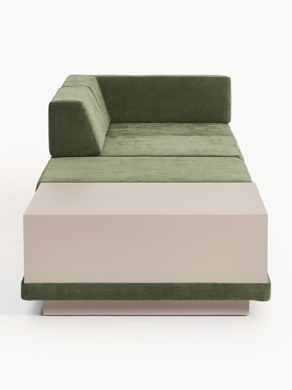 Colin Modular Sofa (4-seater) with Coffee Table & Ottoman — Mushroom