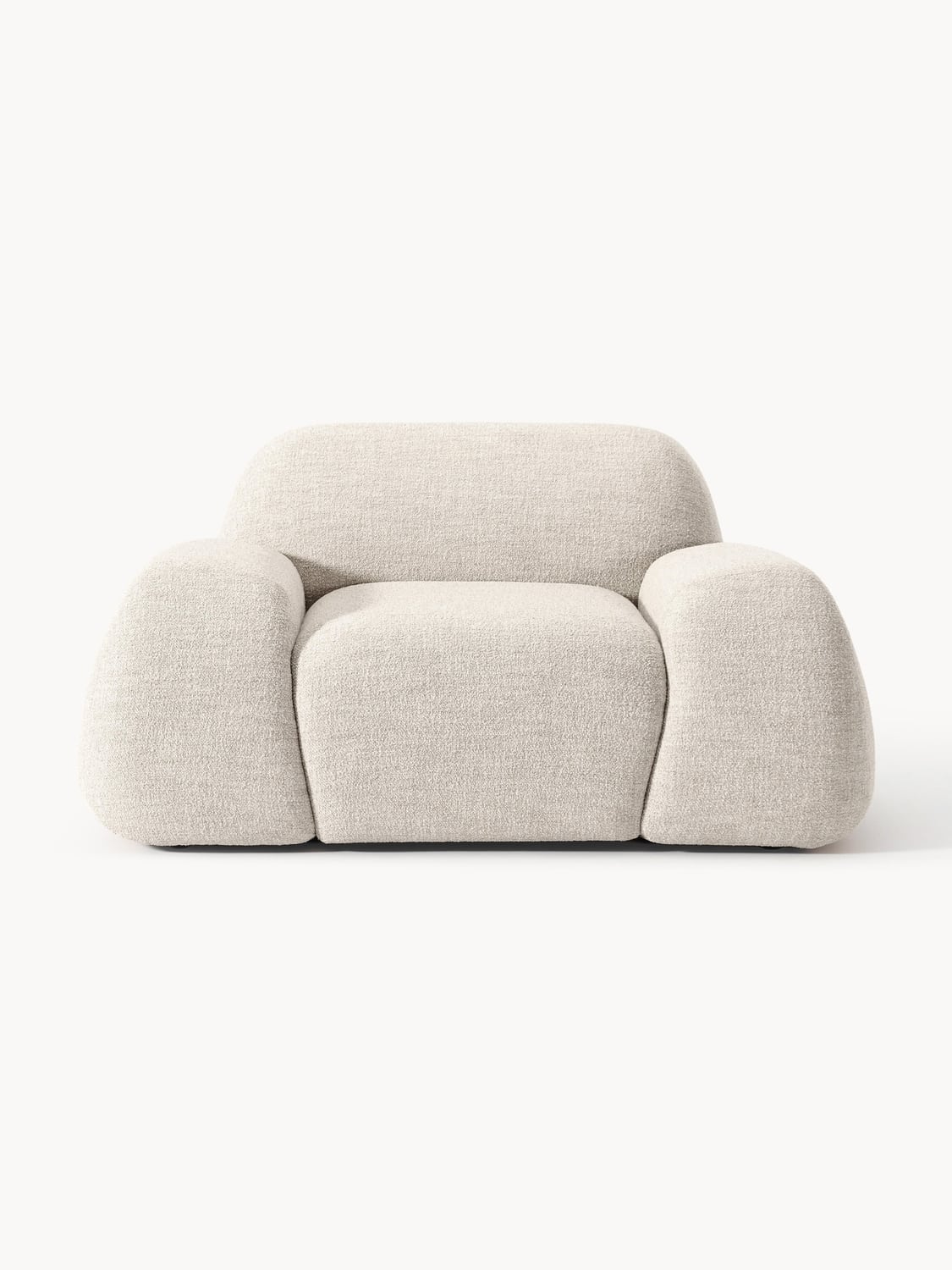 Wolke Bouclé Lounge Chair — Oatmeal