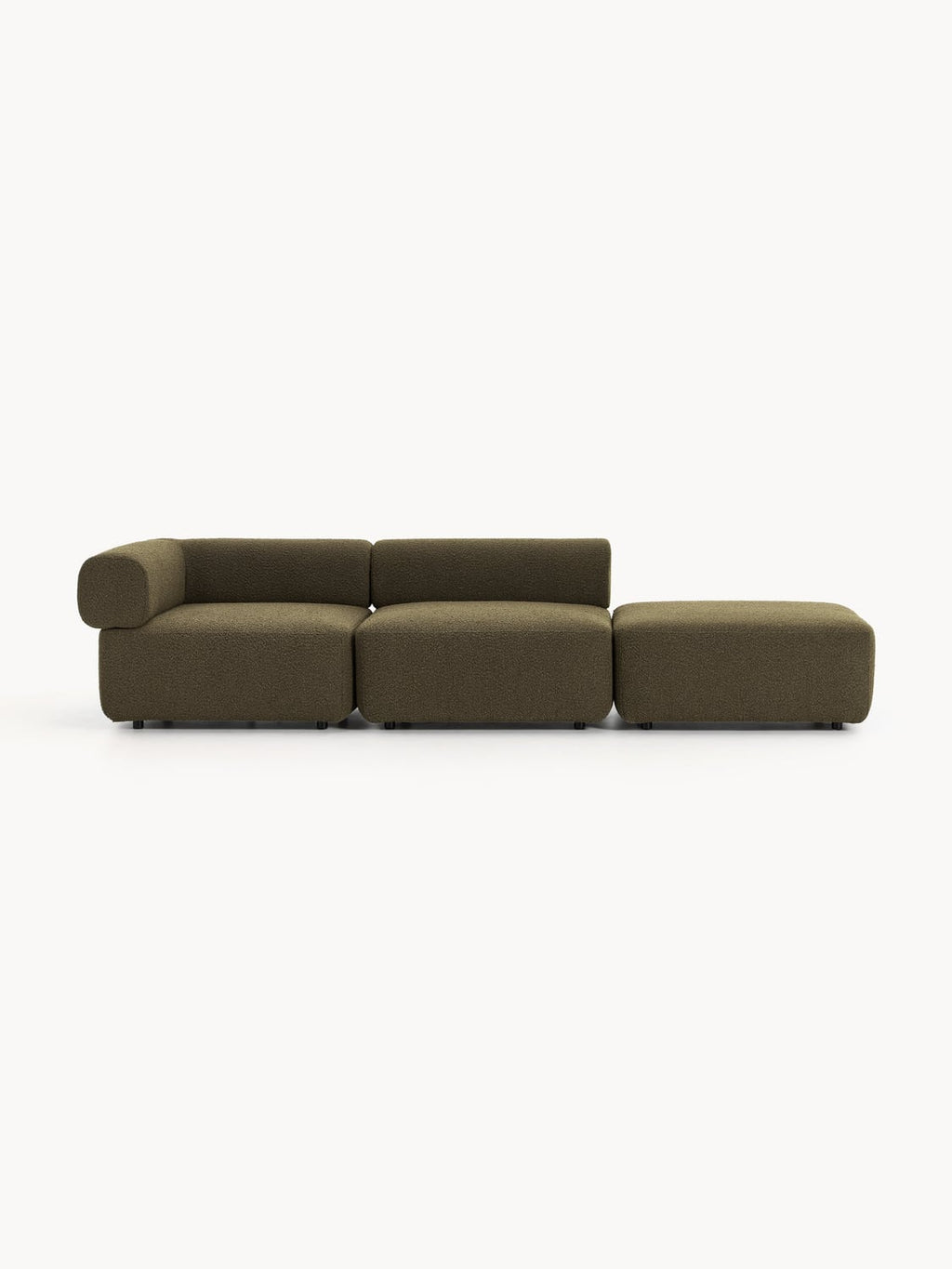 Anton Modular Bouclé-Ottoman — Brown