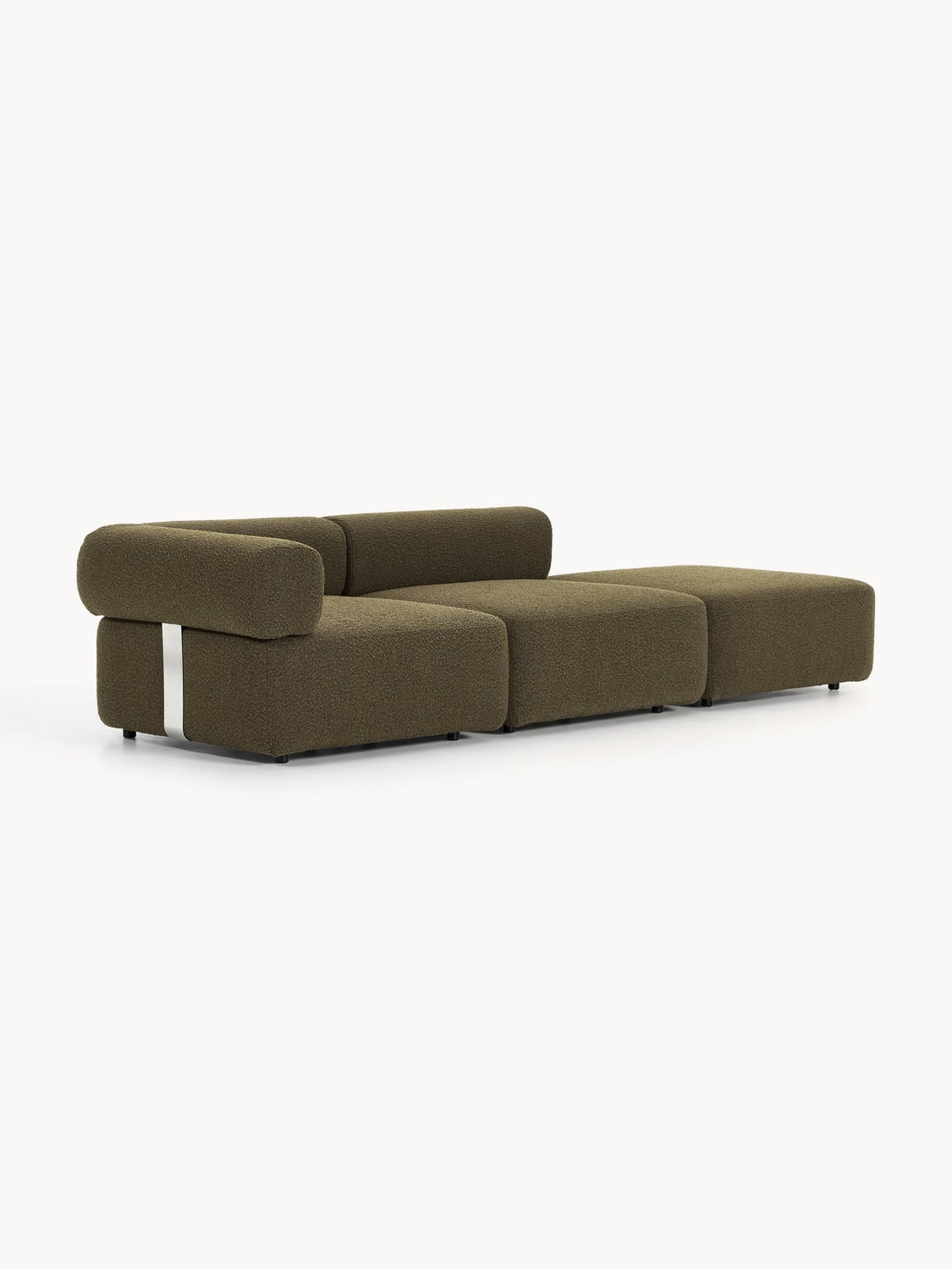 Anton Modular Bouclé-Ottoman — Brown
