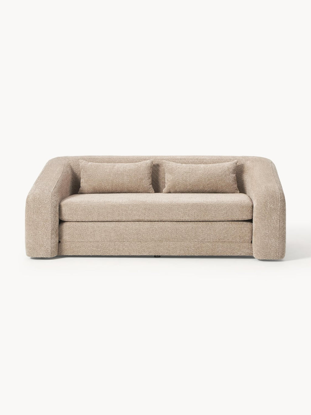 Eliot Sofa Bed (2-seater) in Teddy Bouclé — Sand
