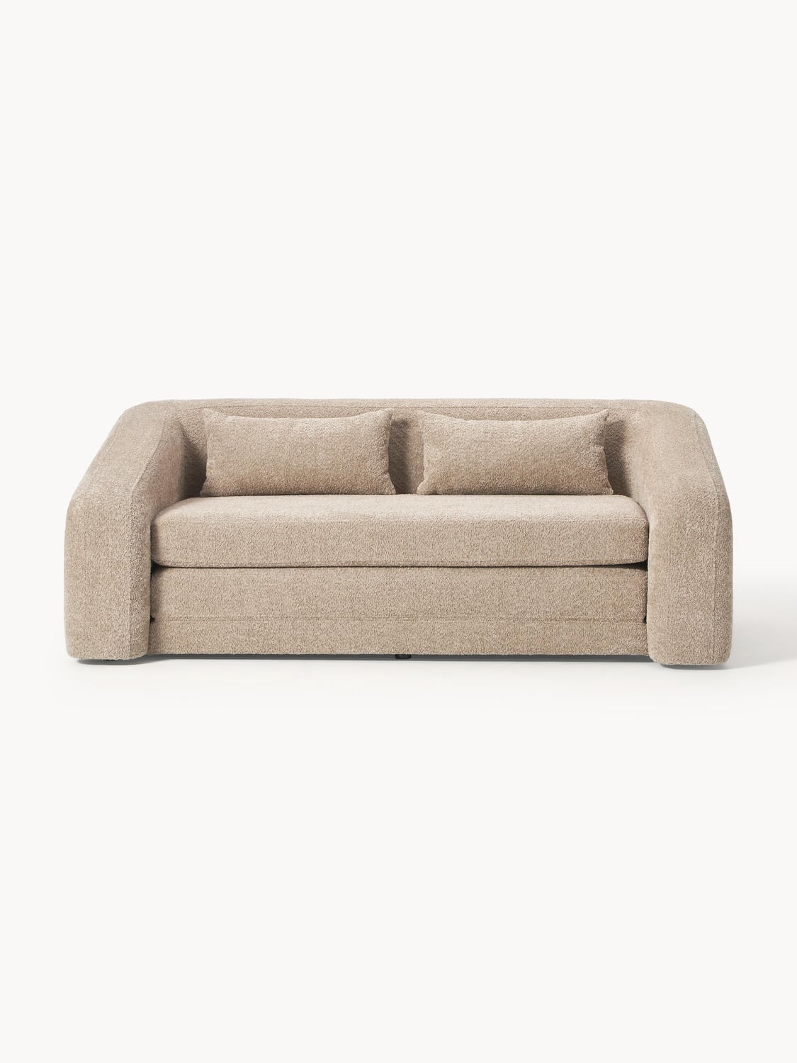 Eliot Sofa Bed (2-seater) in Teddy Bouclé — Sand