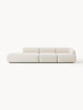 Sofia Modular Bouclé-Chaise (2-seater) — Ivory