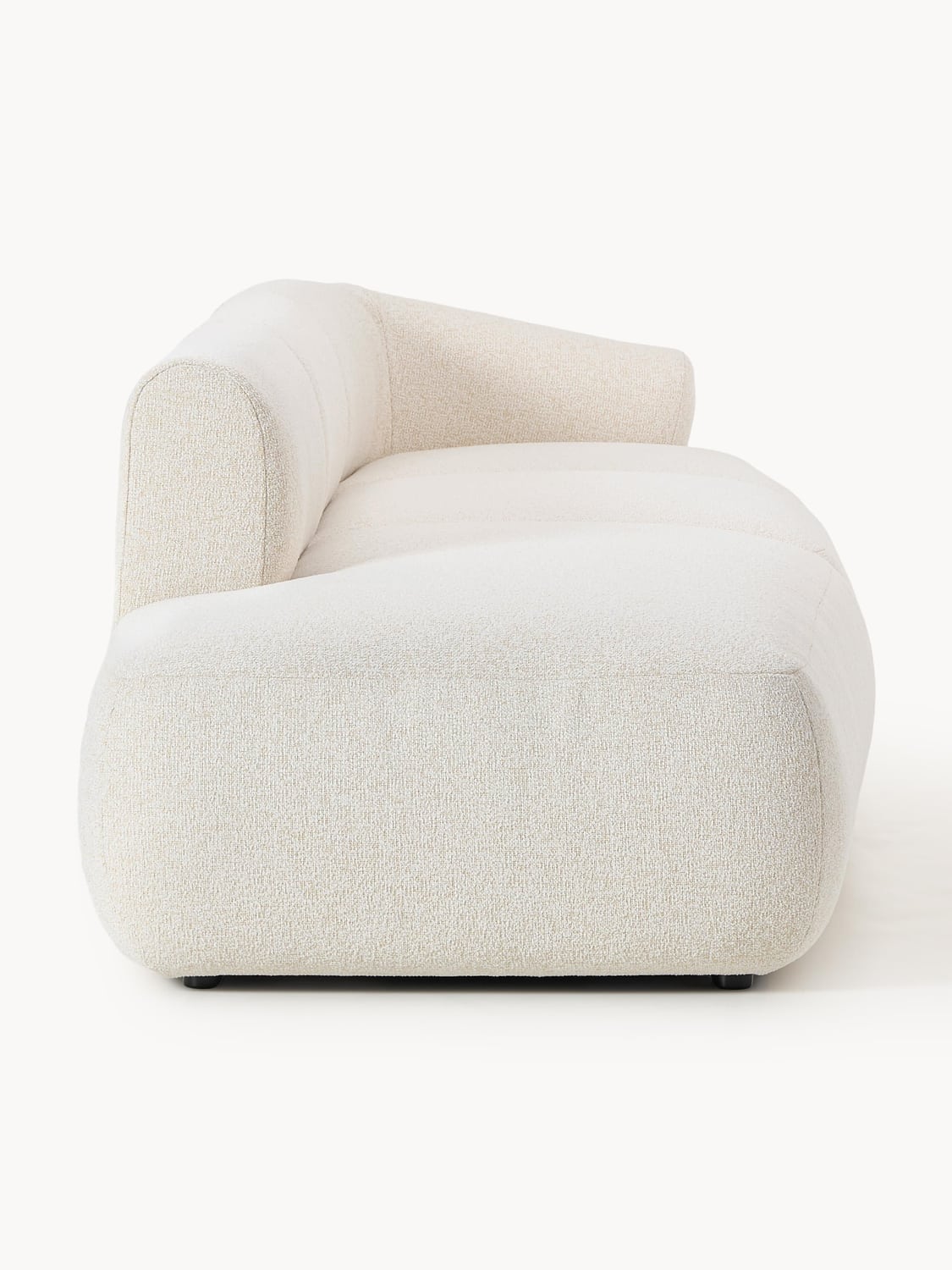 Sofia Modular Bouclé-Chaise (2-seater) — Ivory