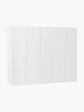 Leon Modular Hinged-Door Wardrobe, 250 cm Width, in various sizes — Off-White