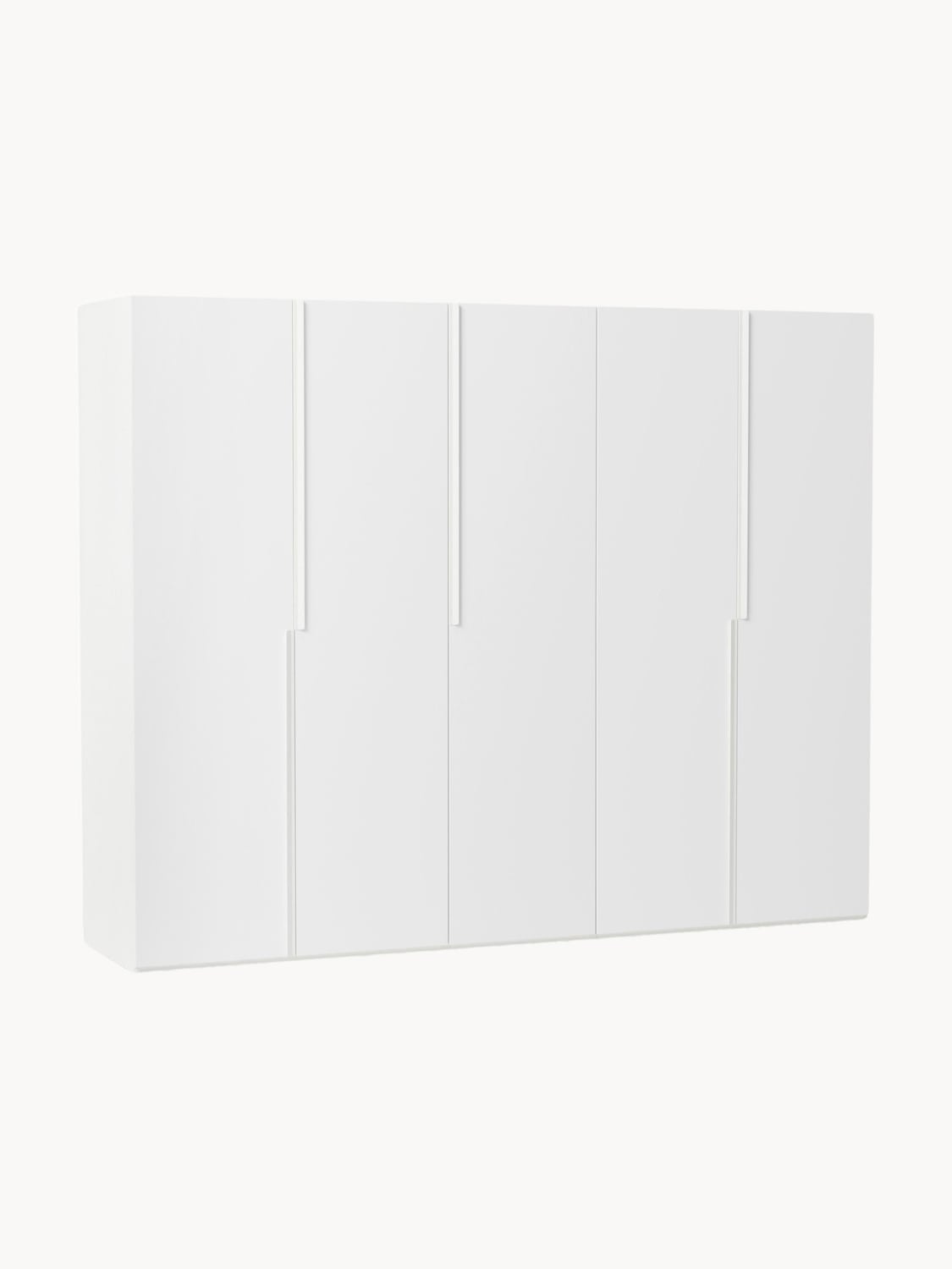 Leon Modular Hinged-Door Wardrobe, 250 cm Width, in various sizes — Off-White