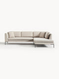 Emma Corner Sofa with Metal Legs — Oatmeal
