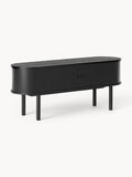 Calary Lowboard with Fluted Front — Dark Grey