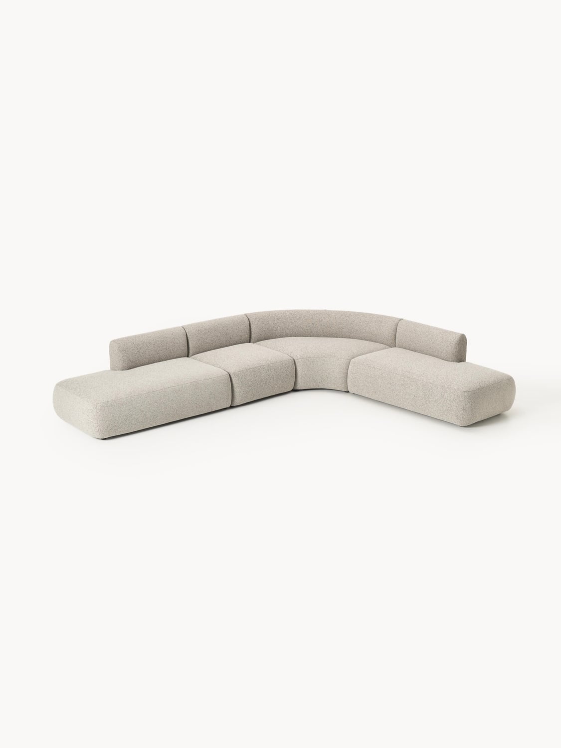 Sofia Modular Bouclé Corner Sofa (4-seater) — Sand Beige