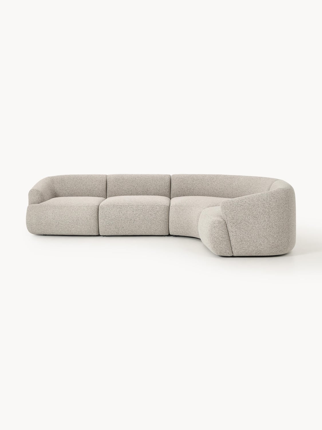 Sofia Modular Bouclé Corner Sofa (4-seater) — Linen Beige