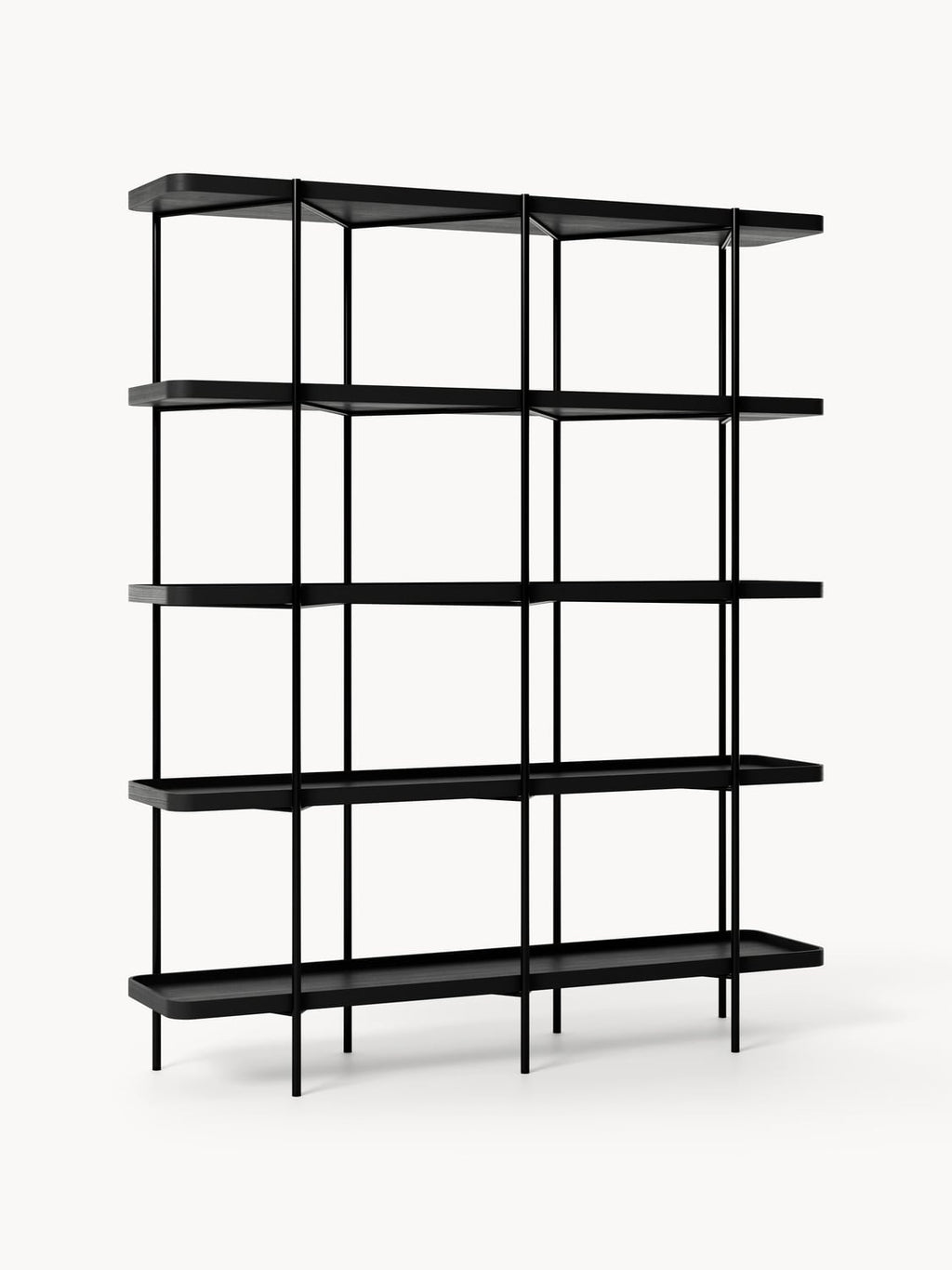 Renee Large Wooden Shelving Unit — Steel Grey