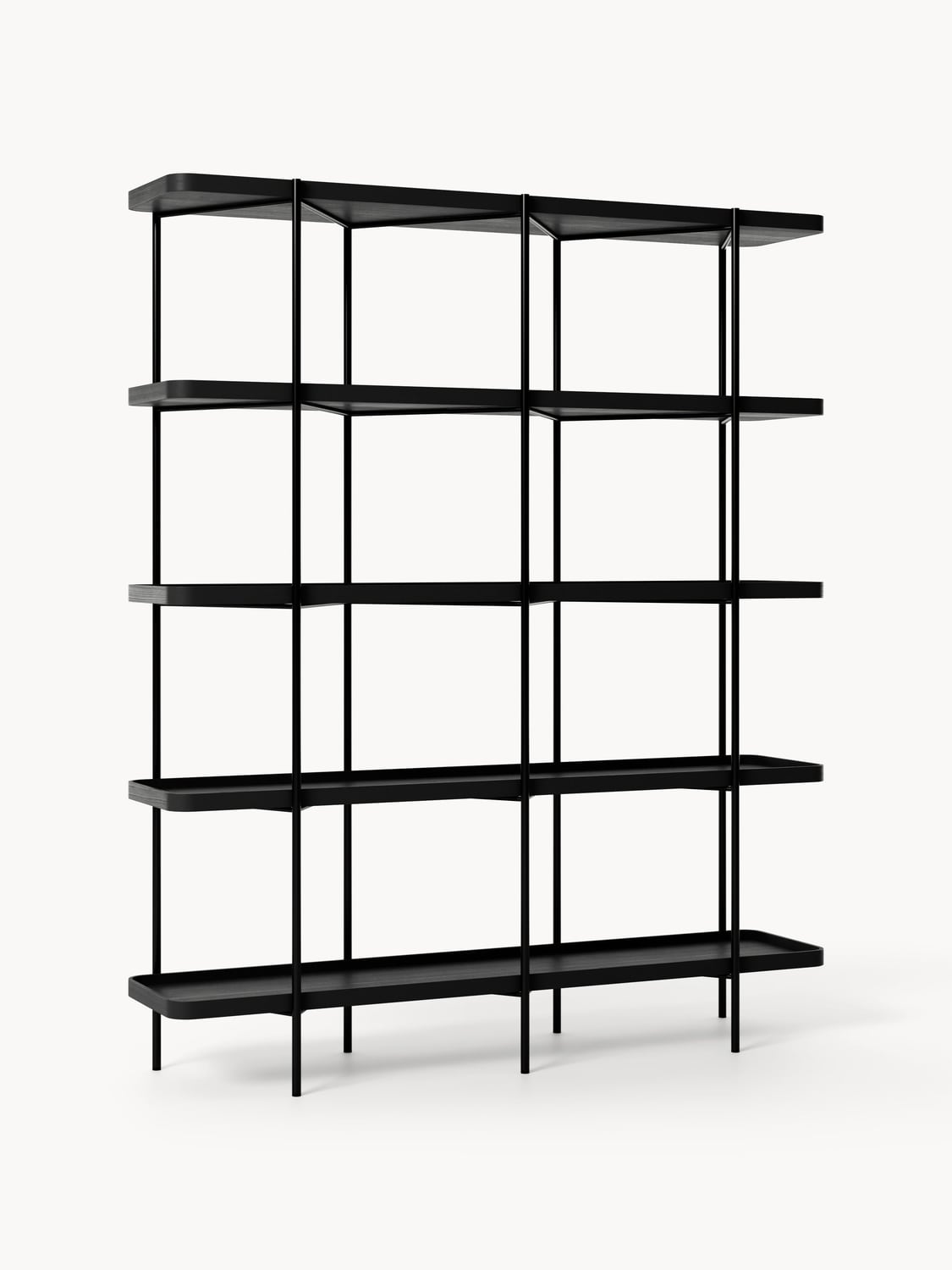 Renee Large Wooden Shelving Unit — Steel Grey