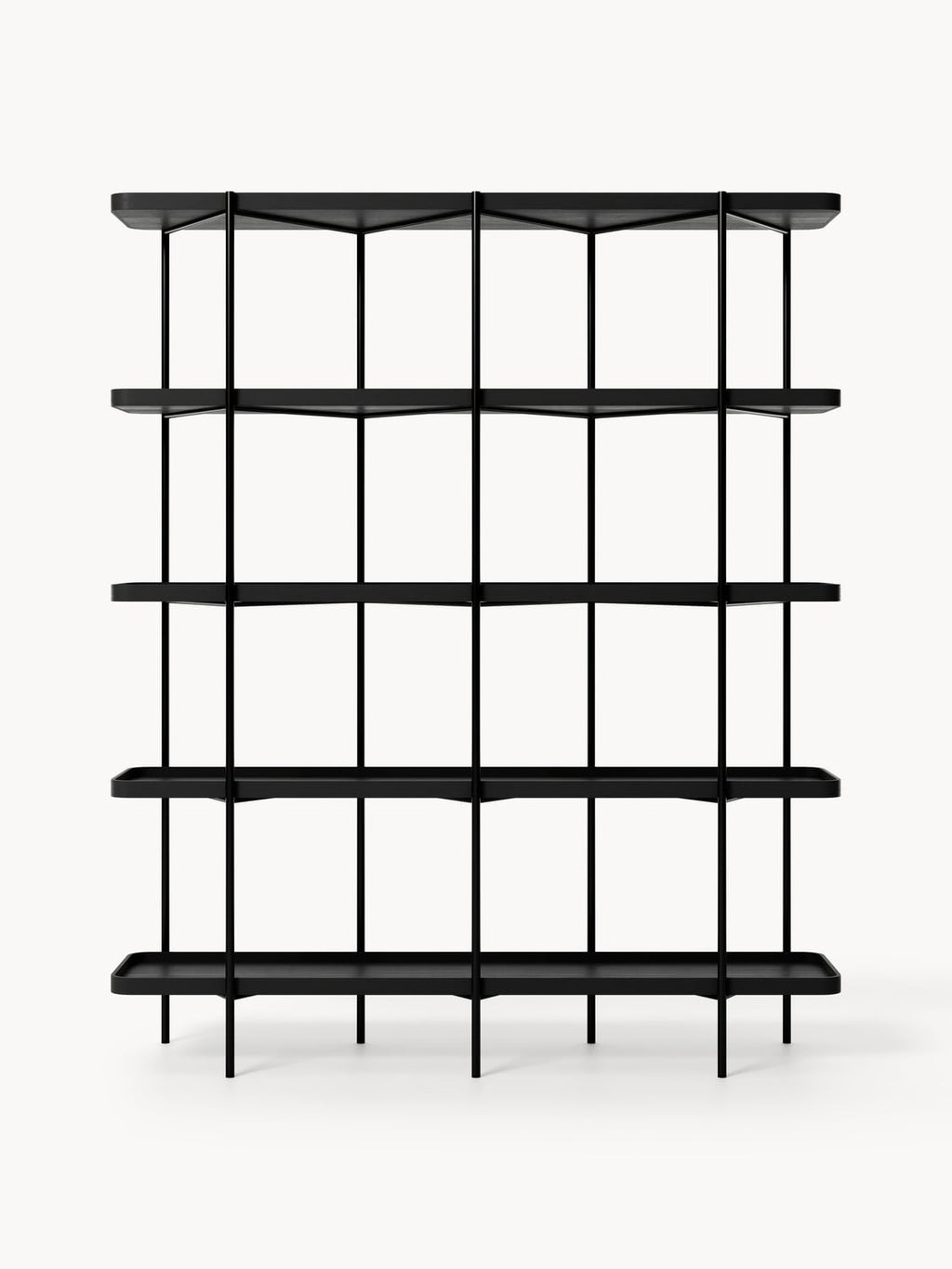 Renee Large Wooden Shelving Unit — Steel Grey