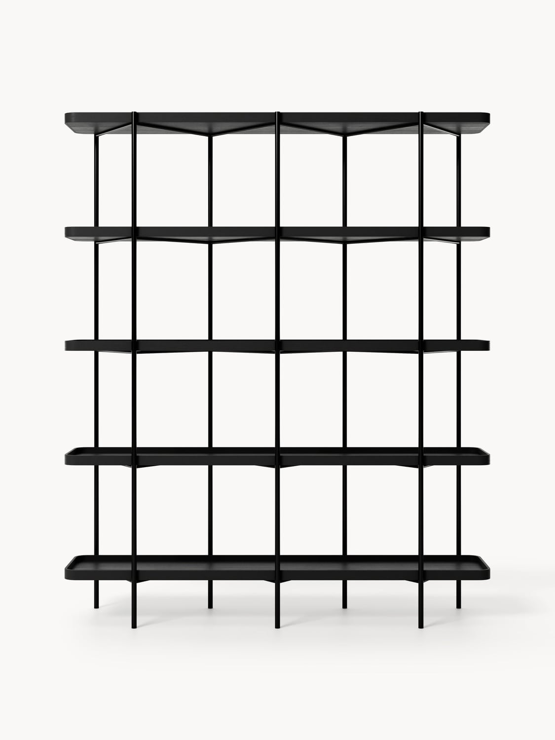 Renee Large Wooden Shelving Unit — Steel Grey