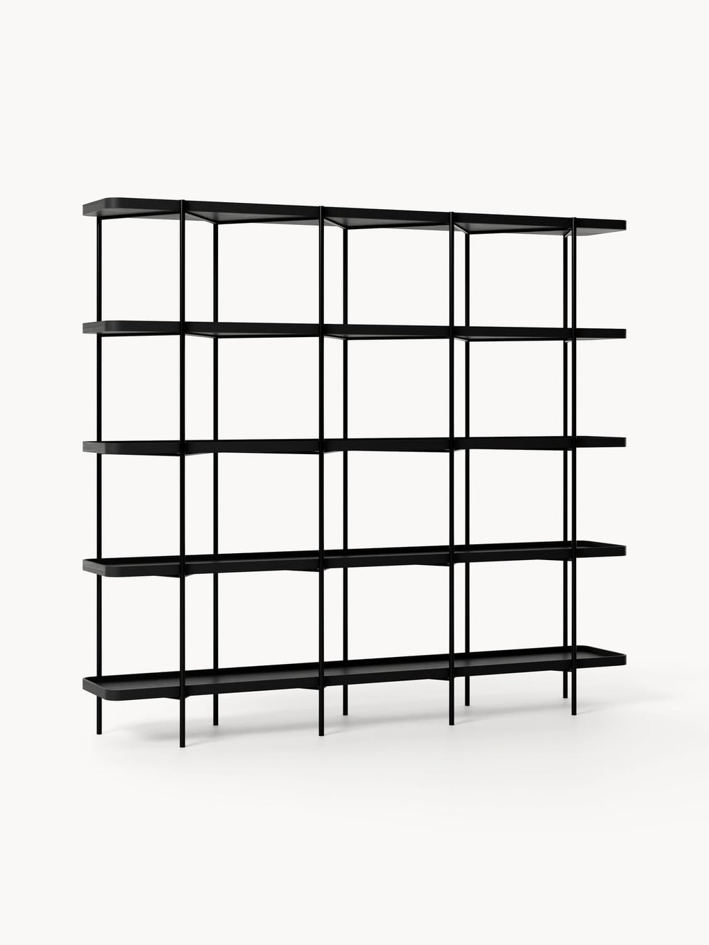 Renee Large Wooden Shelving Unit — Smoke Grey
