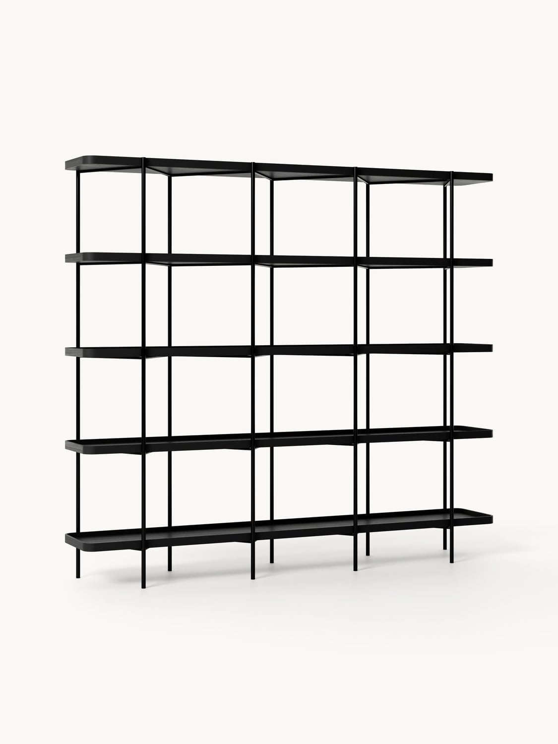 Renee Large Wooden Shelving Unit — Smoke Grey