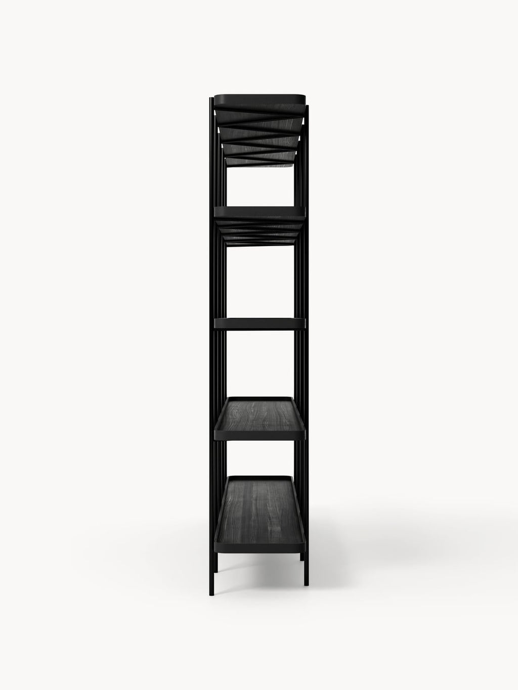 Renee Large Wooden Shelving Unit — Smoke Grey