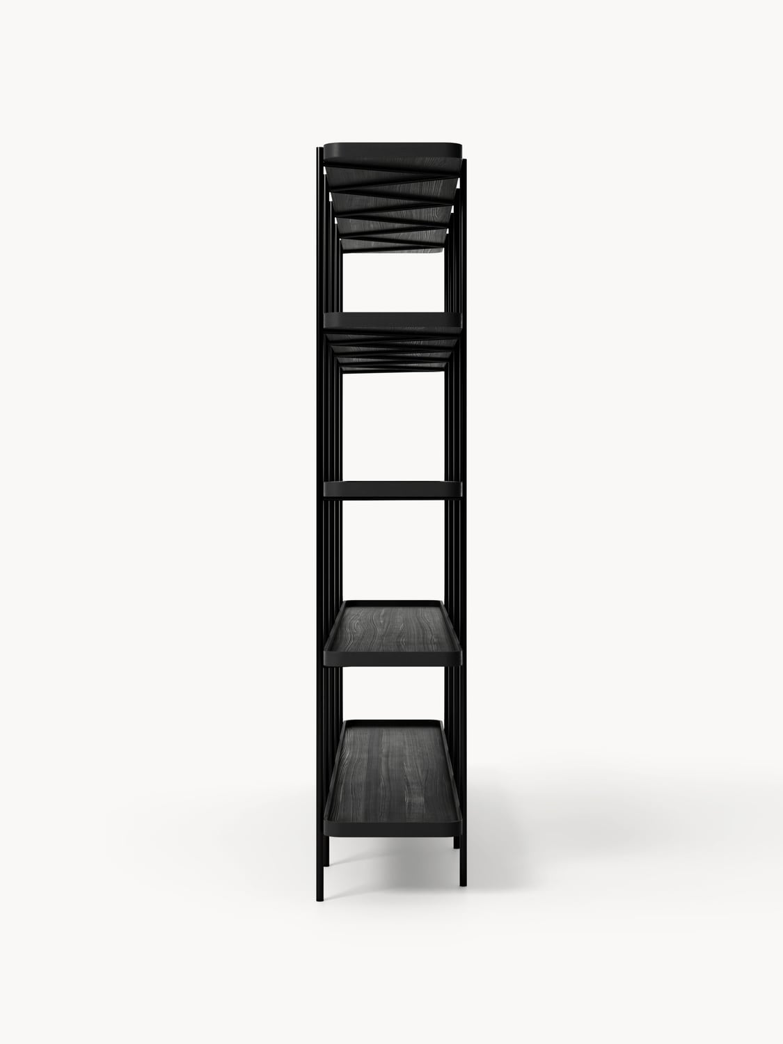 Renee Large Wooden Shelving Unit — Smoke Grey