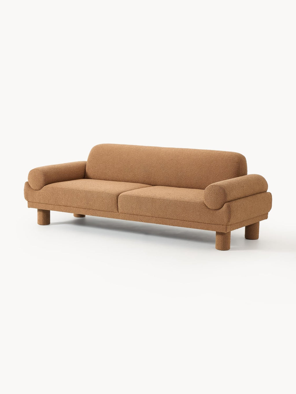 Lilo Bouclé Sofa (3-seater) — Camel