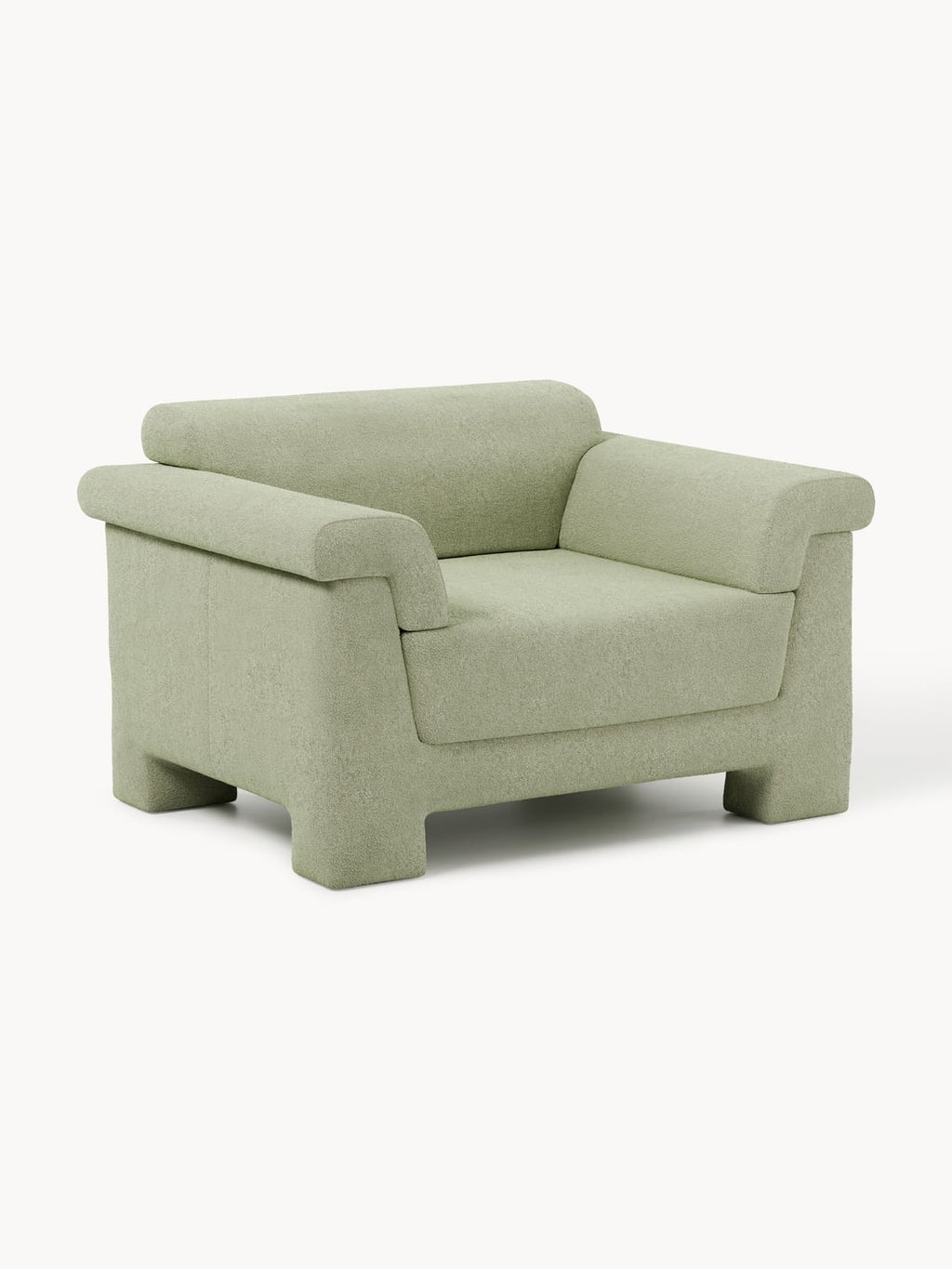 Atlas Bouclé Armchair — Warm Grey