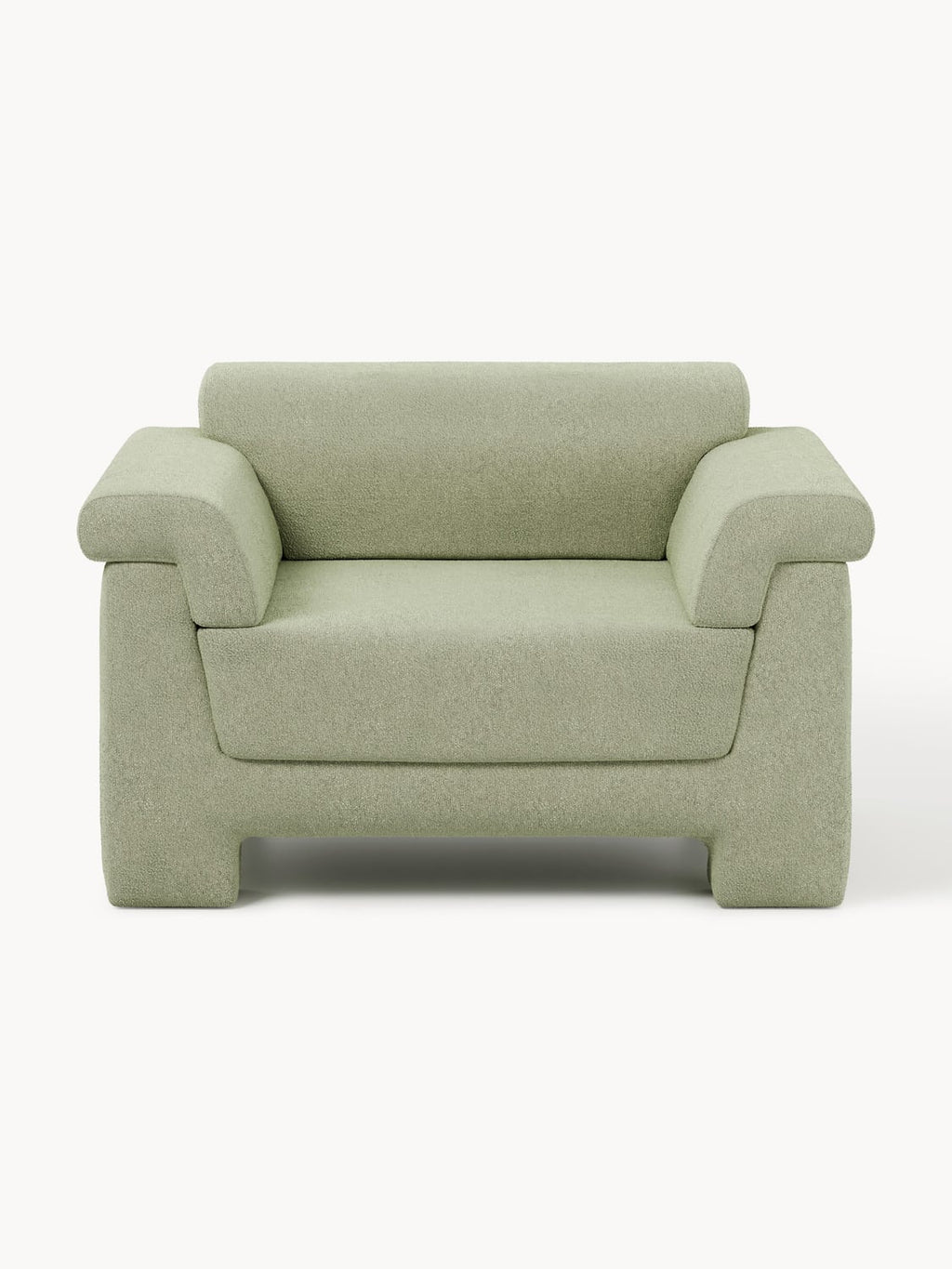 Atlas Bouclé Armchair — Warm Grey