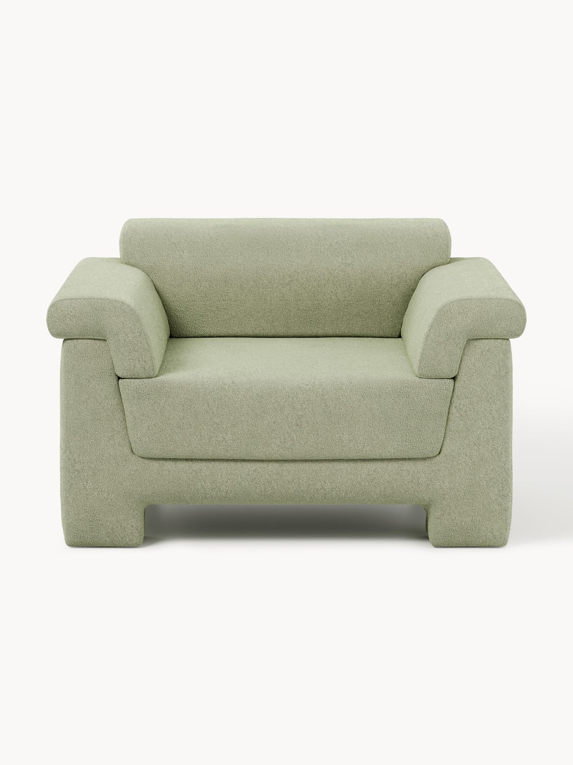 Atlas Bouclé Armchair — Warm Grey