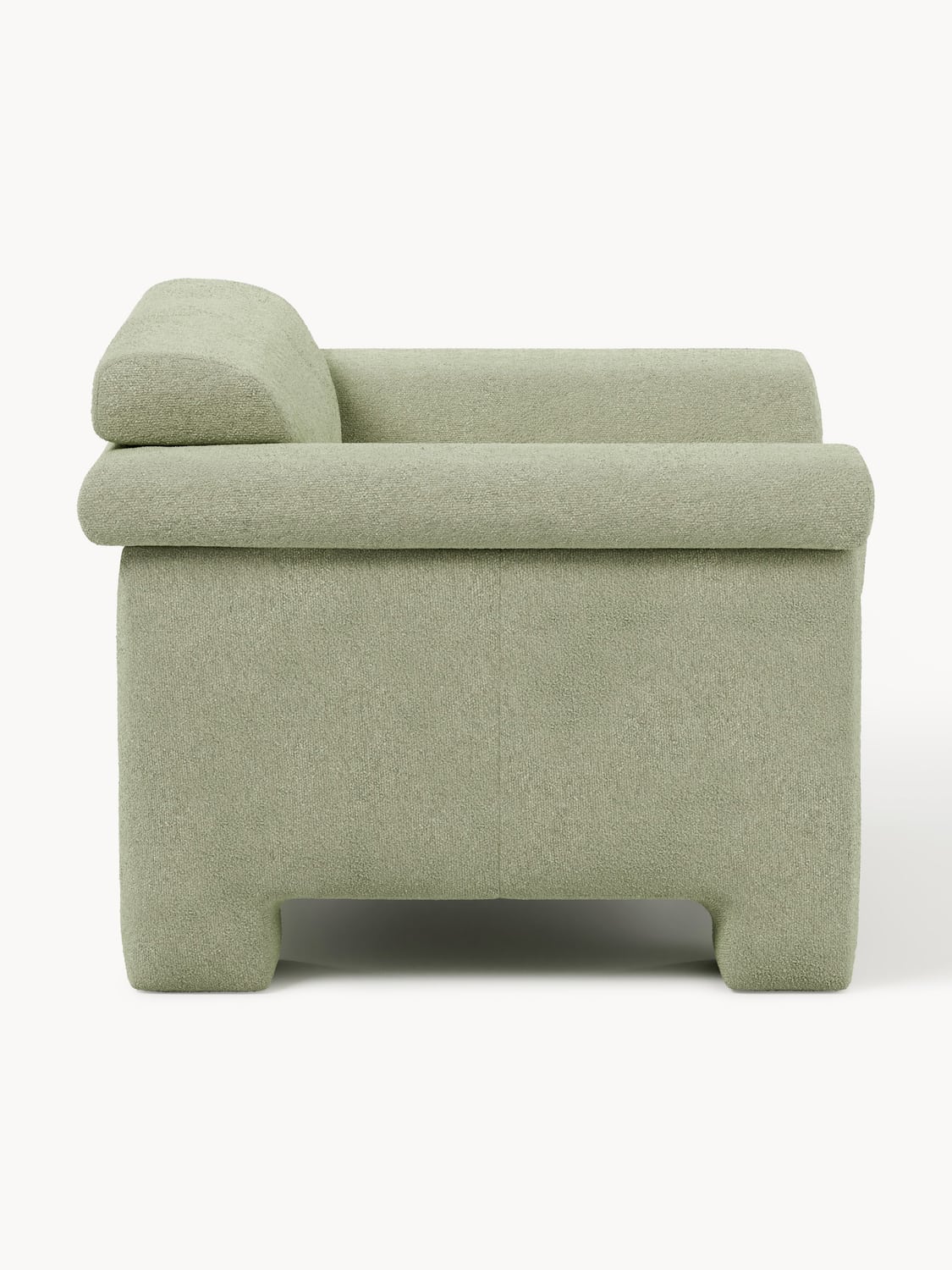 Atlas Bouclé Armchair — Warm Grey