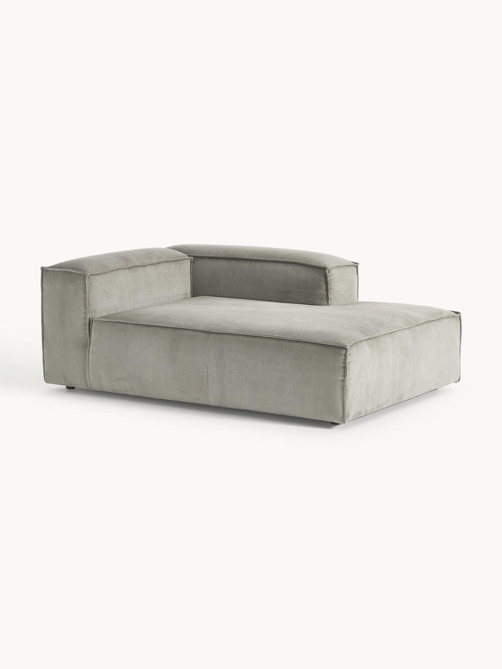 Lennon Ottoman Corner Module in Corduroy — Warm Grey