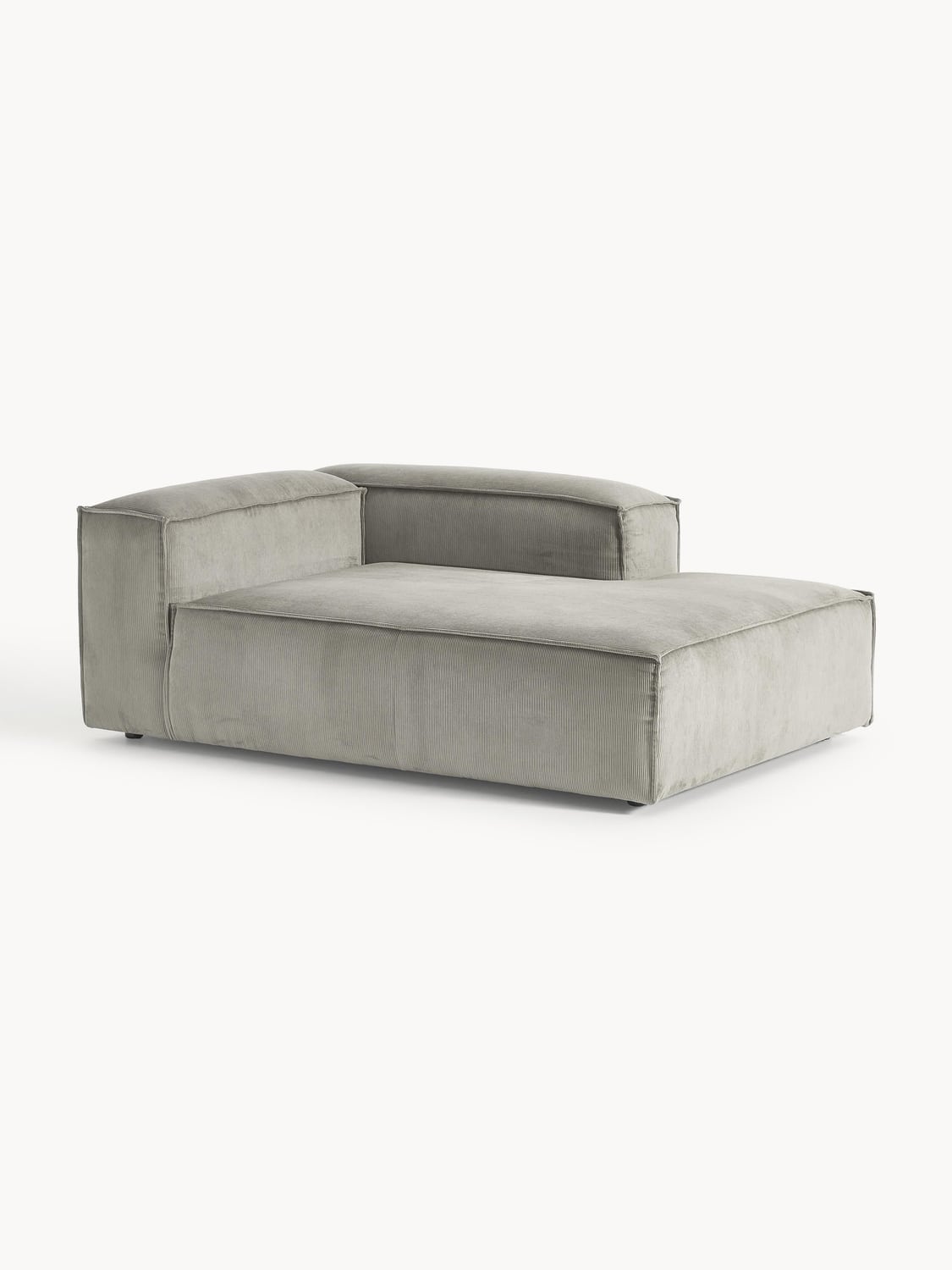 Lennon Ottoman Corner Module in Corduroy — Warm Grey