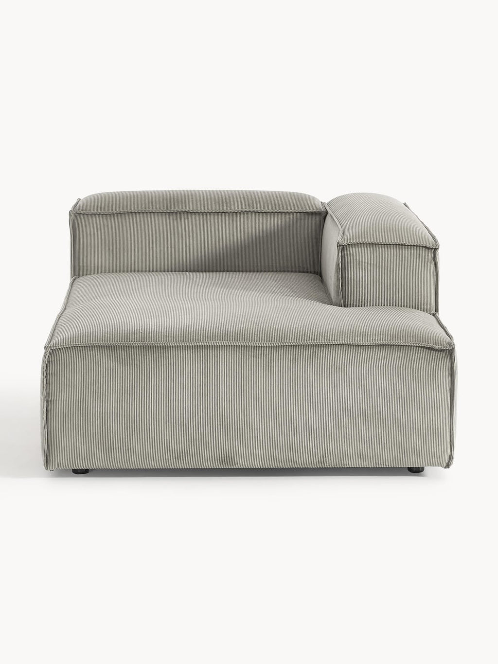 Lennon Ottoman Corner Module in Corduroy — Warm Grey