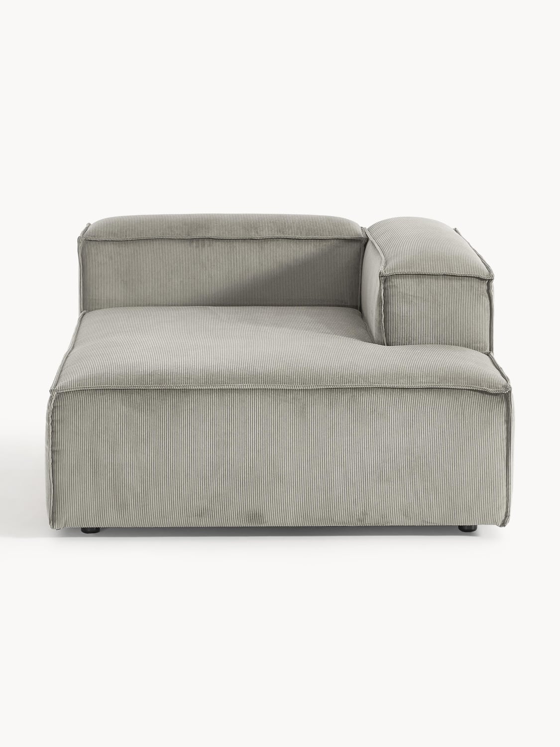 Lennon Ottoman Corner Module in Corduroy — Warm Grey