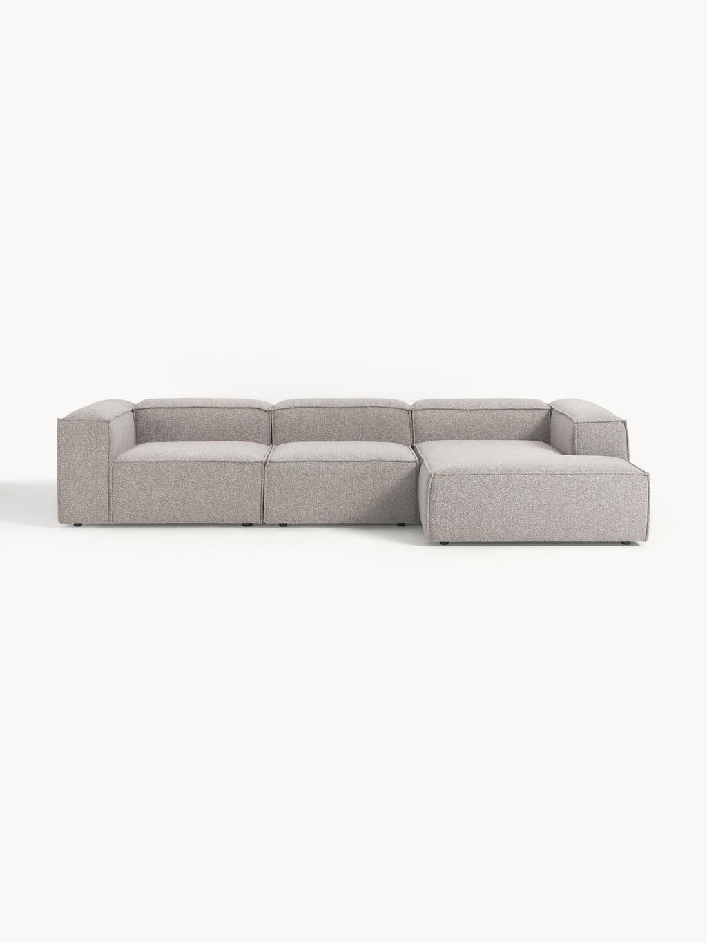 Lennon Modular Bouclé Corner Sofa (4-seater) — Grey