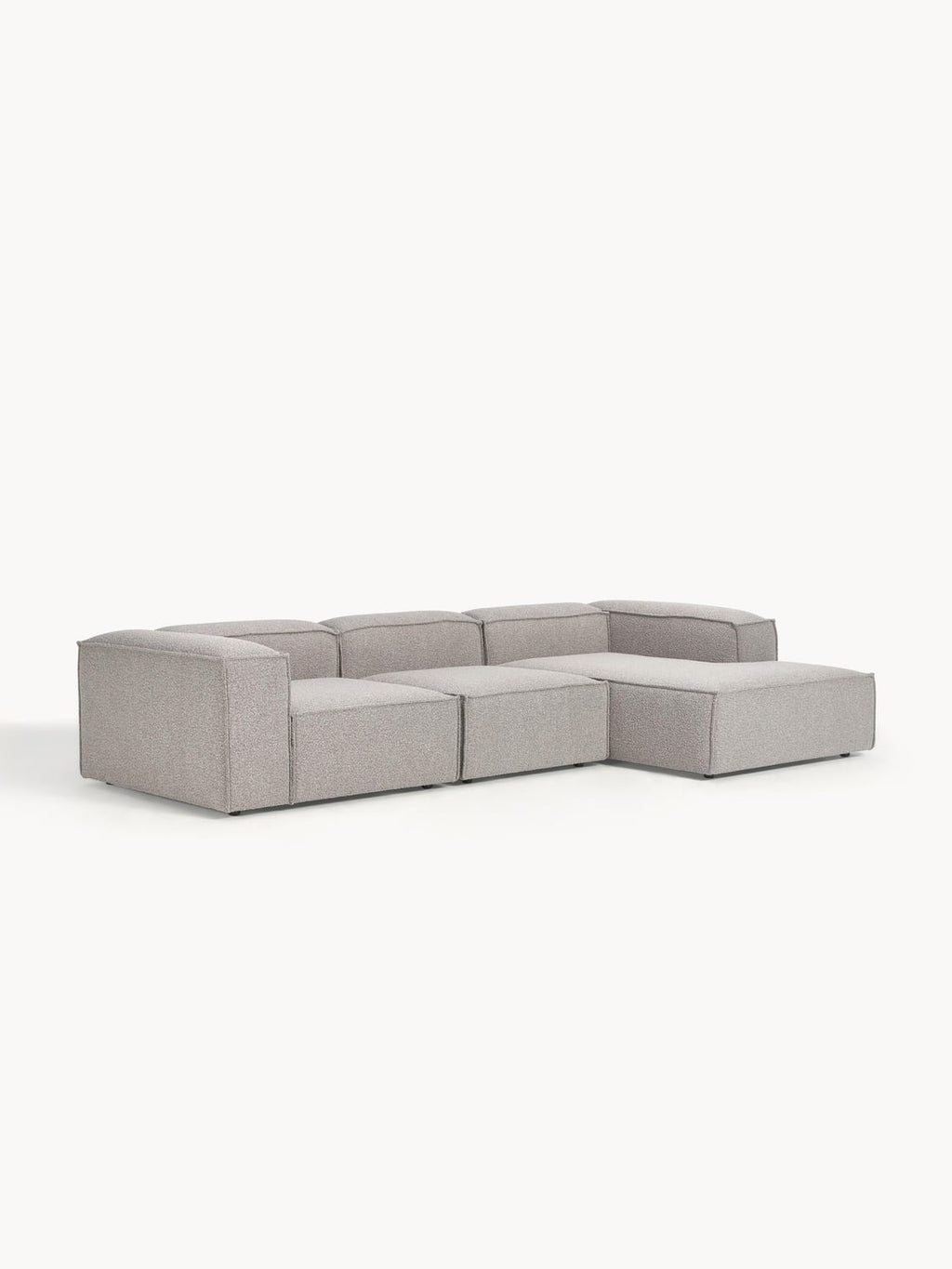Lennon Modular Bouclé Corner Sofa (4-seater) — Grey